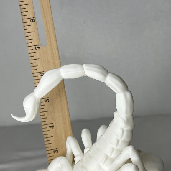 Scorpio Zodiac Sign Scorpion Figurine 6" White Plastic Statue Decor Astrology - Picture 9 of 10